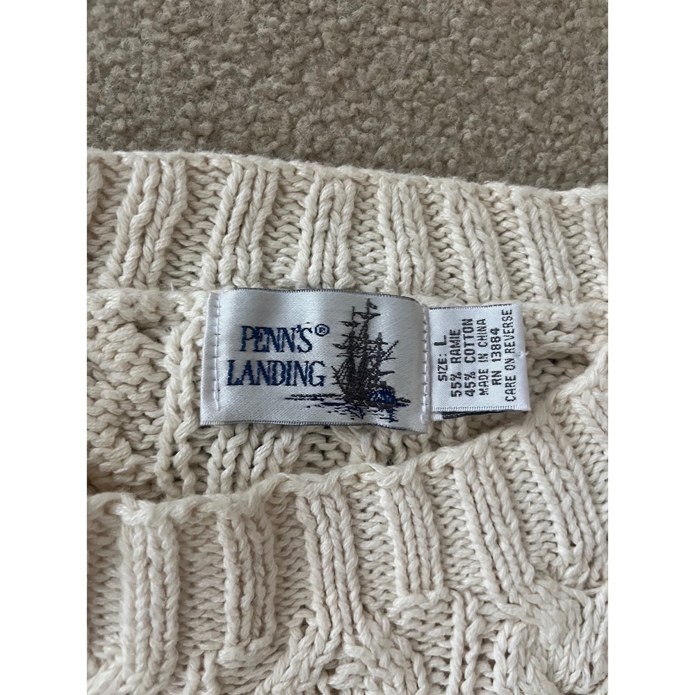 Cozy Cable Knit Crewneck Sweater - Cream - Picture 4 of 6